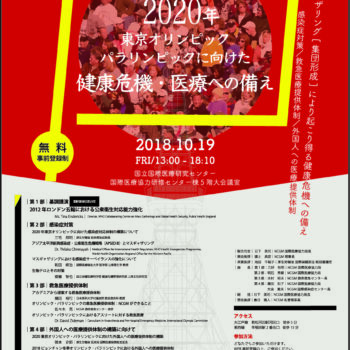 【過去から学び2020へ】来る東京五輪・パラ医療提供体制を考える